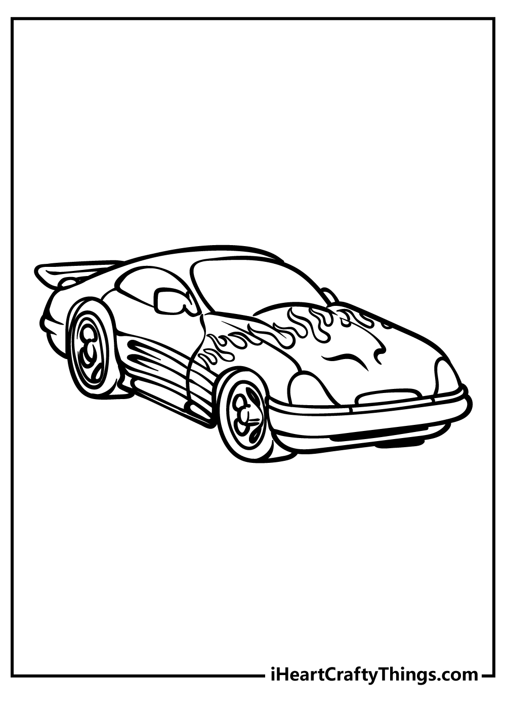 race car coloring page png