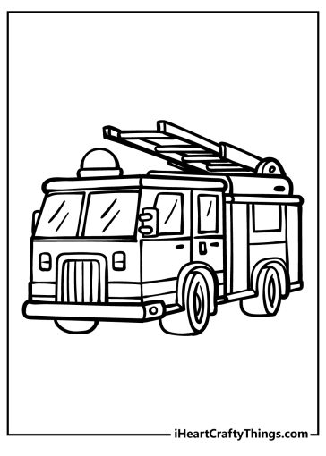 Fire Truck Coloring Pages (100% Free Printables)