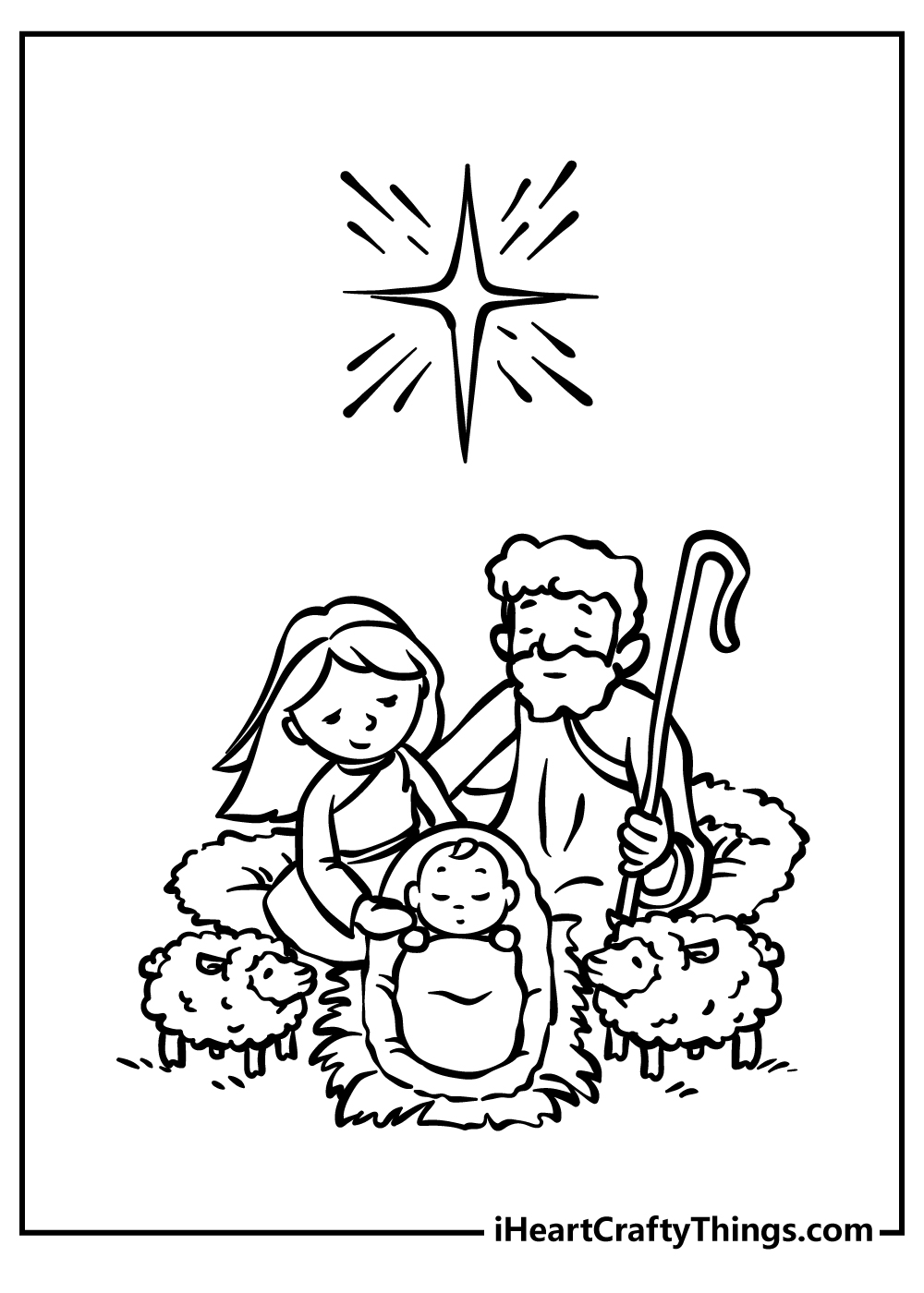 Nativity Coloring Pages for adults free printable
