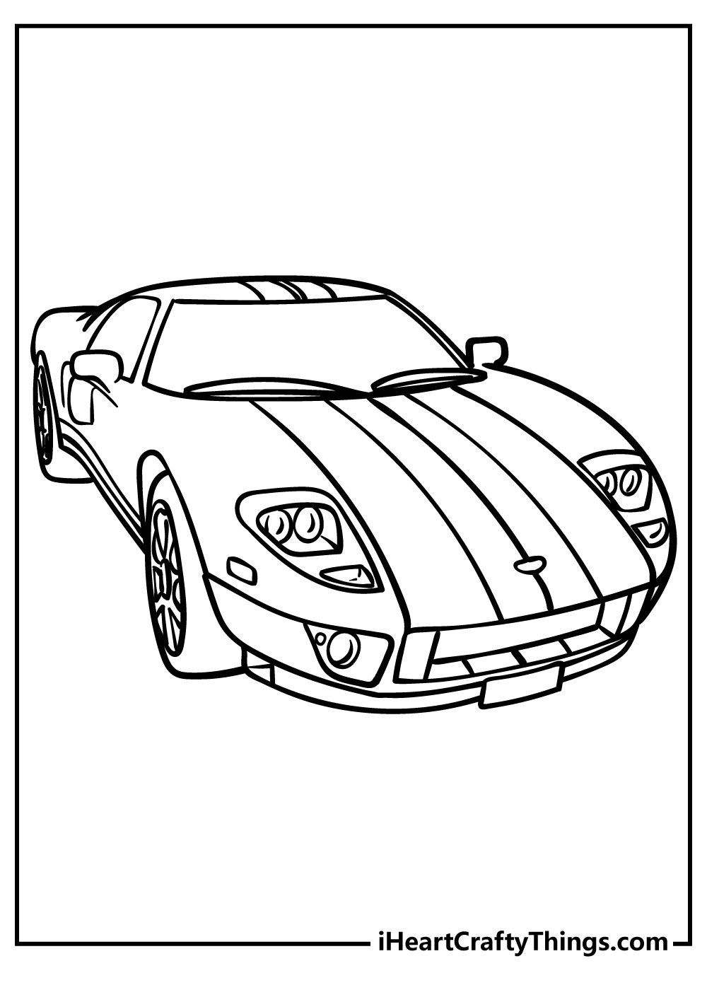 Race Car Coloring Pages for preschoolers free printable