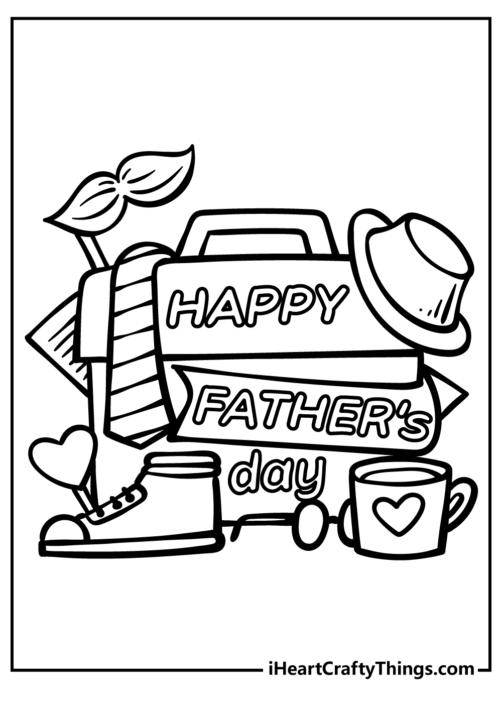 Father’s Day Coloring Pages for preschoolers free printable