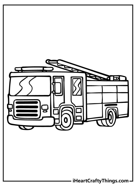 Fire Truck Coloring Pages (100% Free Printables)