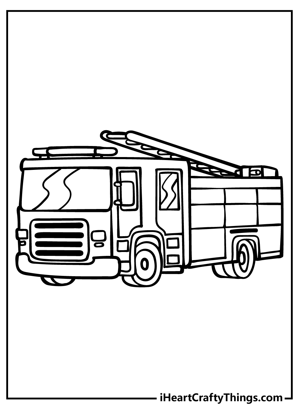 Free Printable Fire Truck Coloring Pages with Book Download