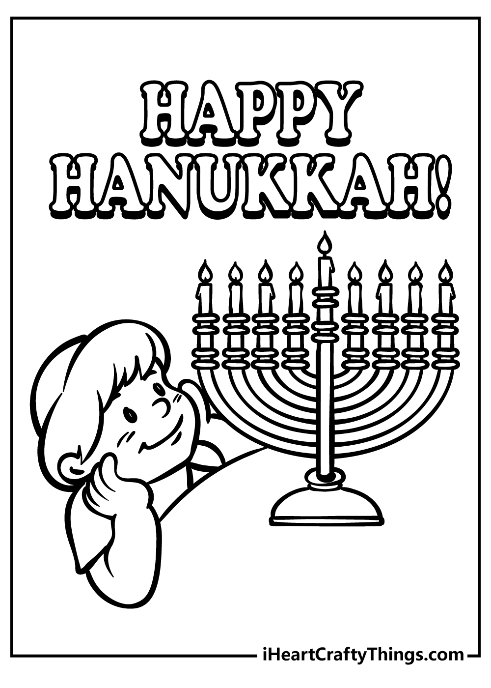 Hanukkah Coloring Pages free pdf download