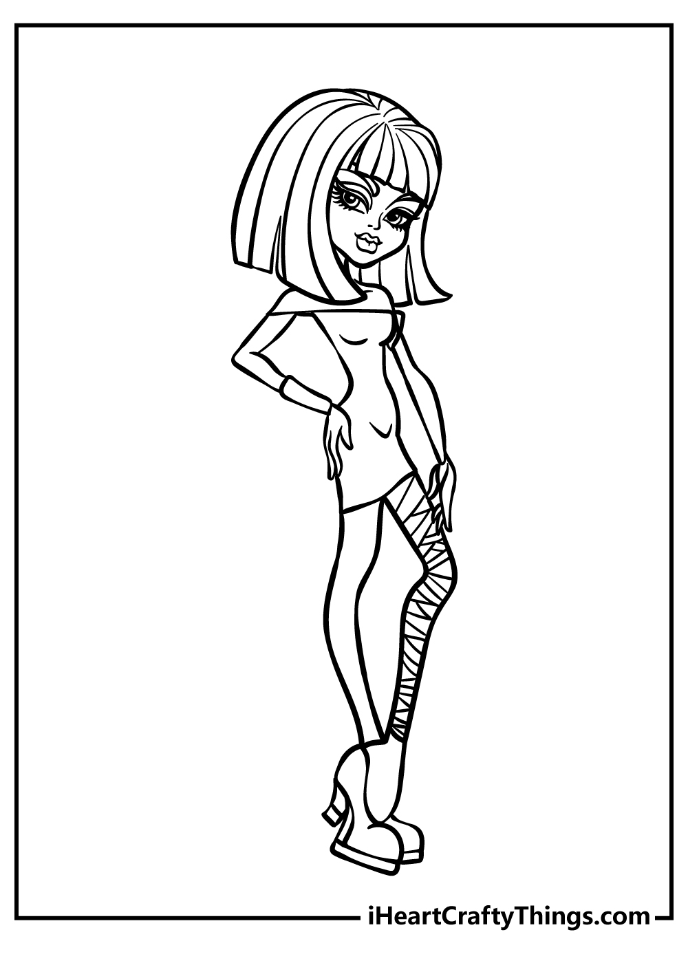 small monster high coloring pages