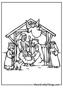 Nativity Coloring Pages (100% Free Printables)