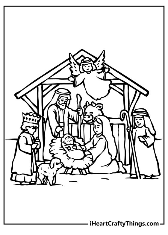 Nativity Coloring Pages (100% Free Printables)