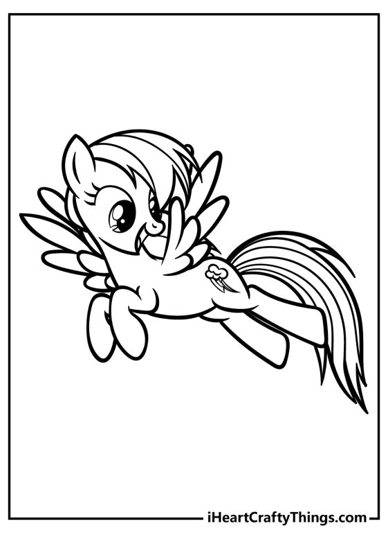 Rainbow Dash Coloring Pages (100% Free Printables)