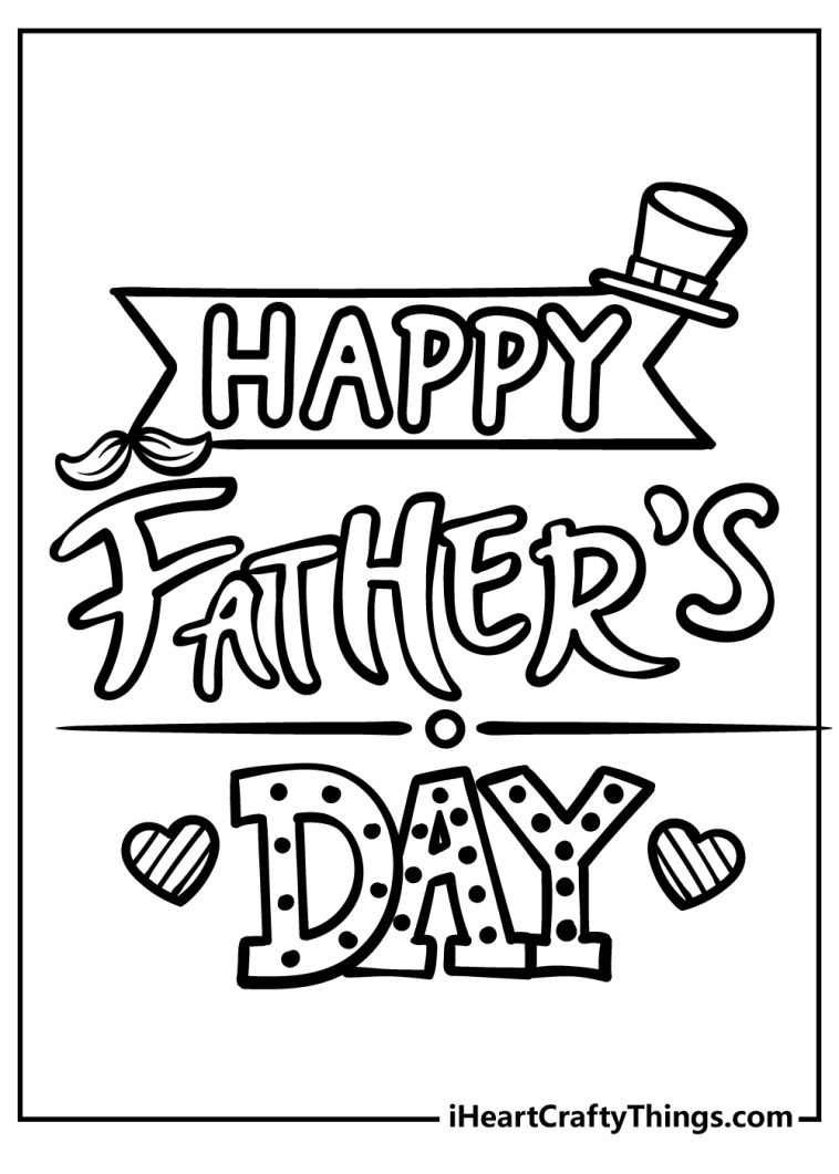 Father’s Day Coloring Pages 2024 (100% Free Printables)