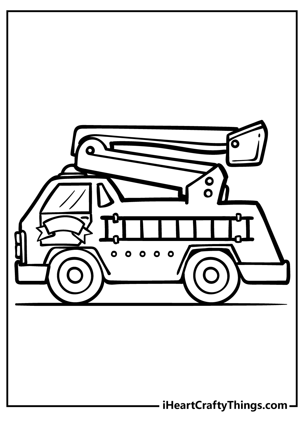 Fire Truck Coloring Book for kids free printable