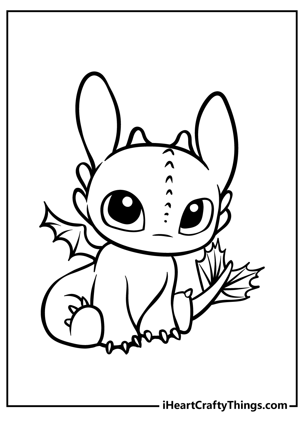 baby dragon coloring page