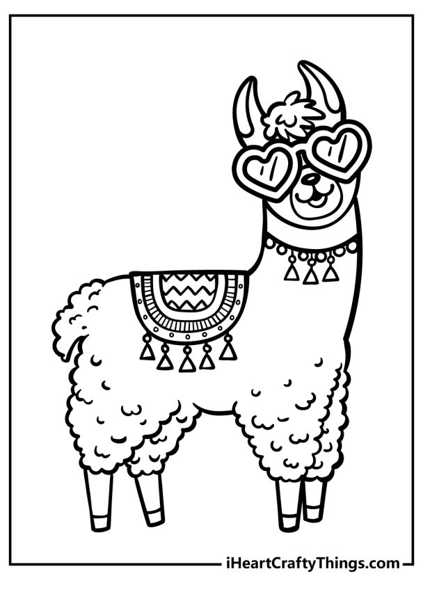 Llama Coloring Pages (100% Free Printables)