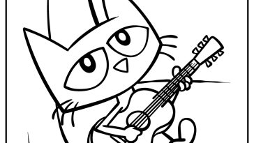 Pete The Cat Coloring Pages free printable