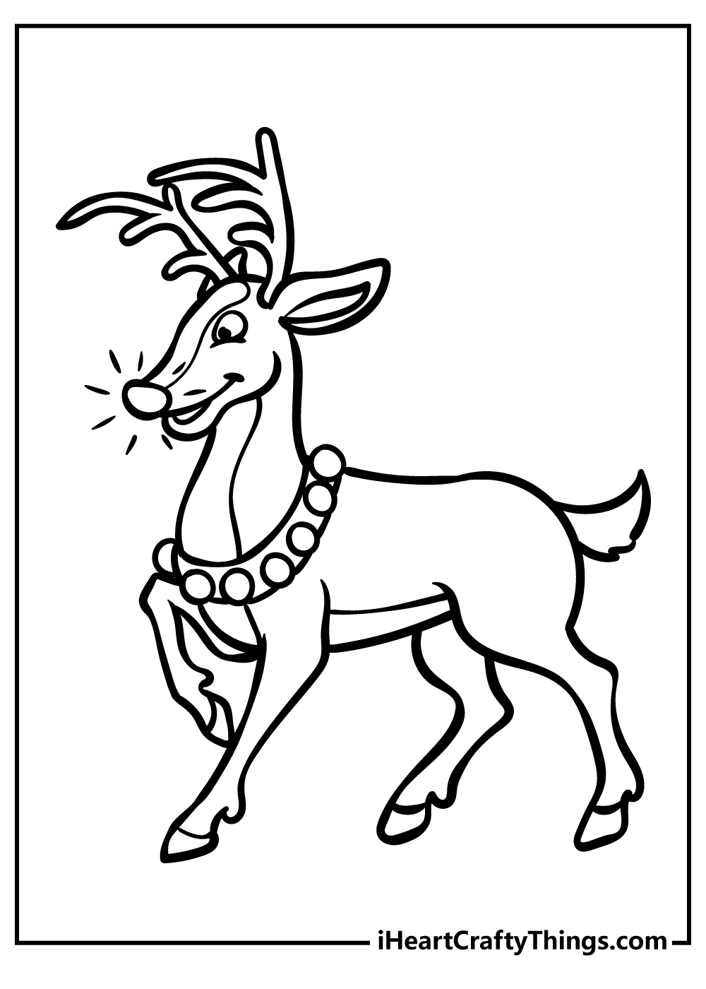 Rudolph Coloring Book for kids free printable