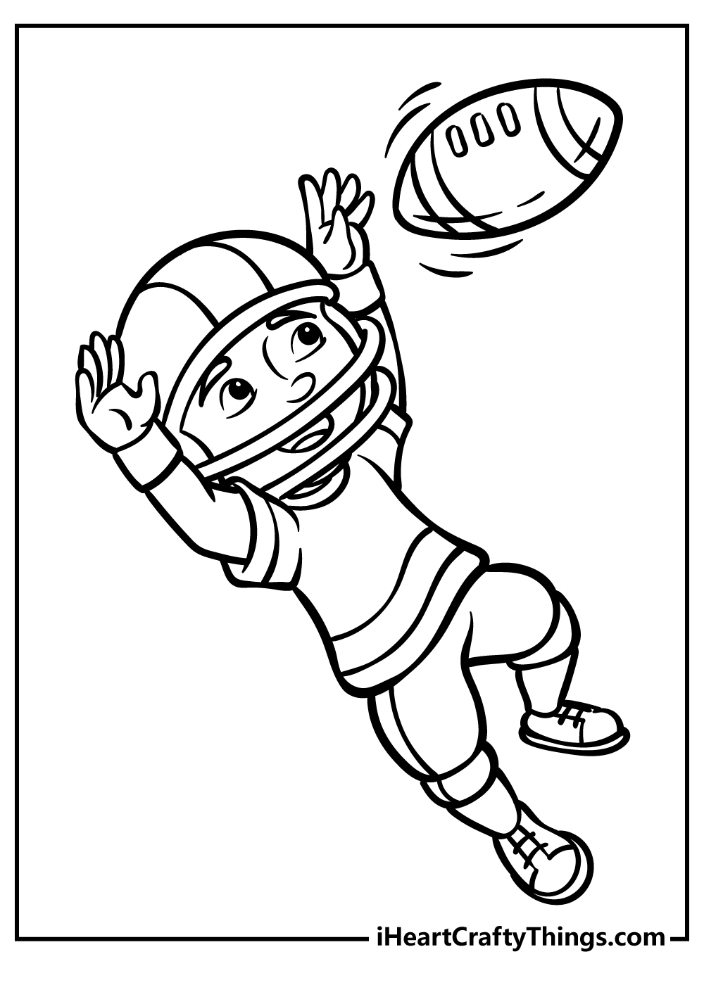 Football Coloring Book for kids free printable