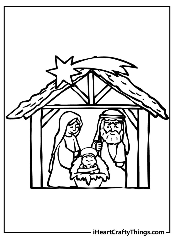 Nativity Coloring Pages (100% Free Printables)