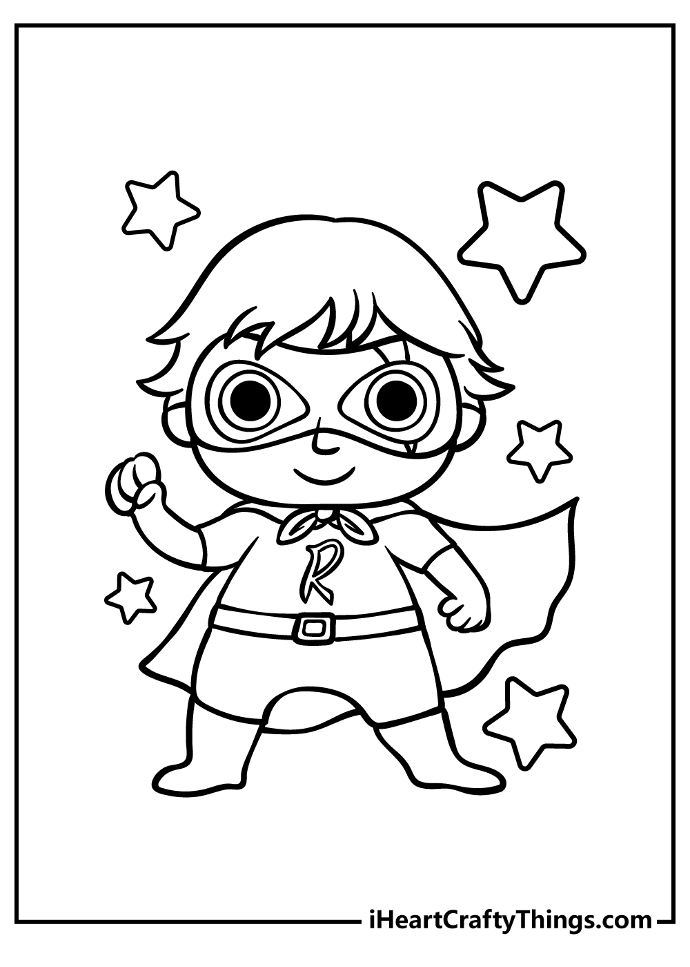Ryan Coloring Pages for preschoolers free printable