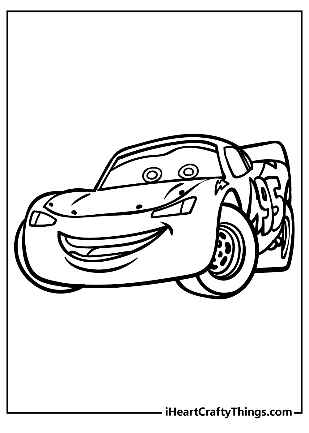 Lightning McQueen Coloring Book for kids free printable