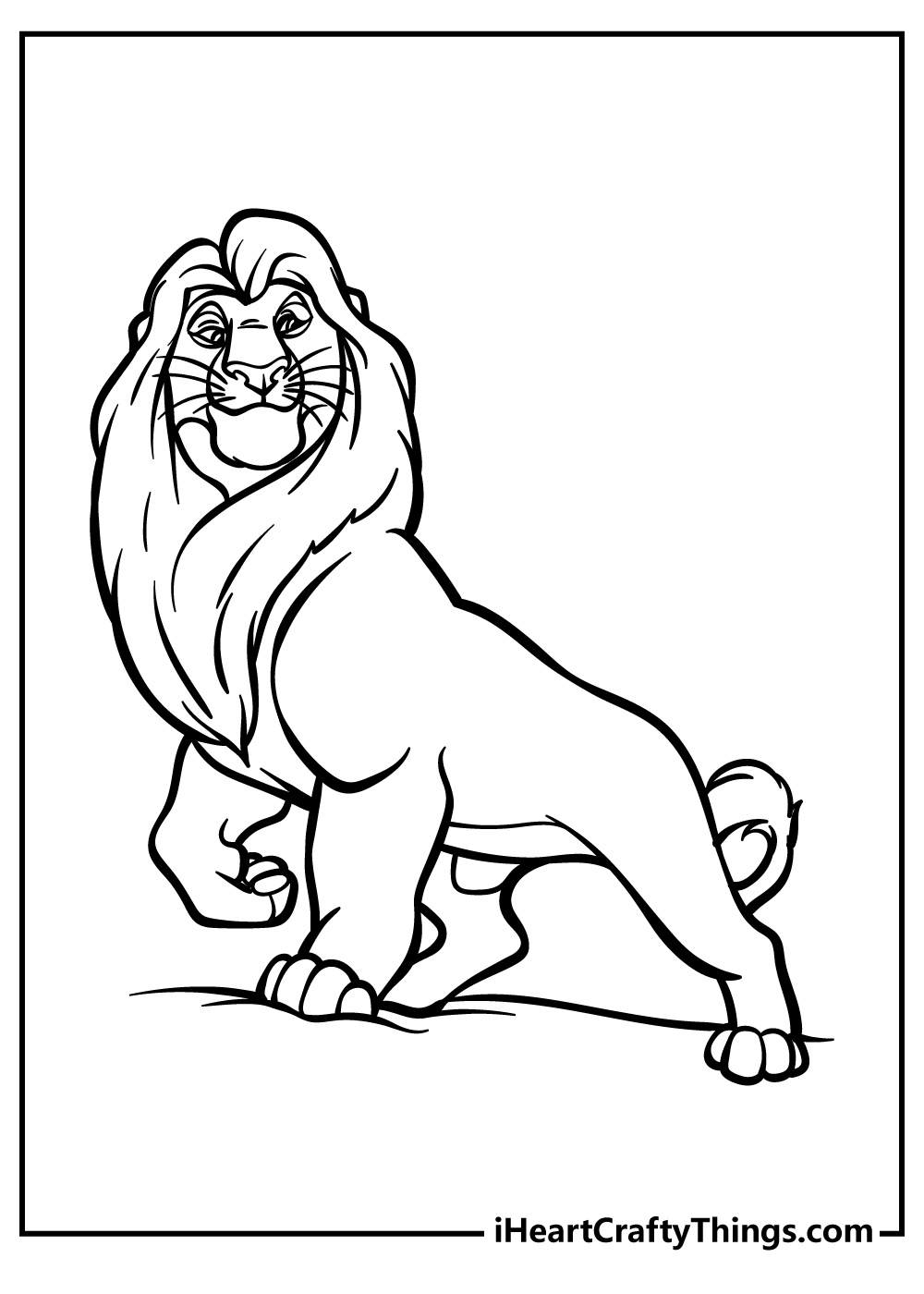 Lion King Coloring Book for kids free printable