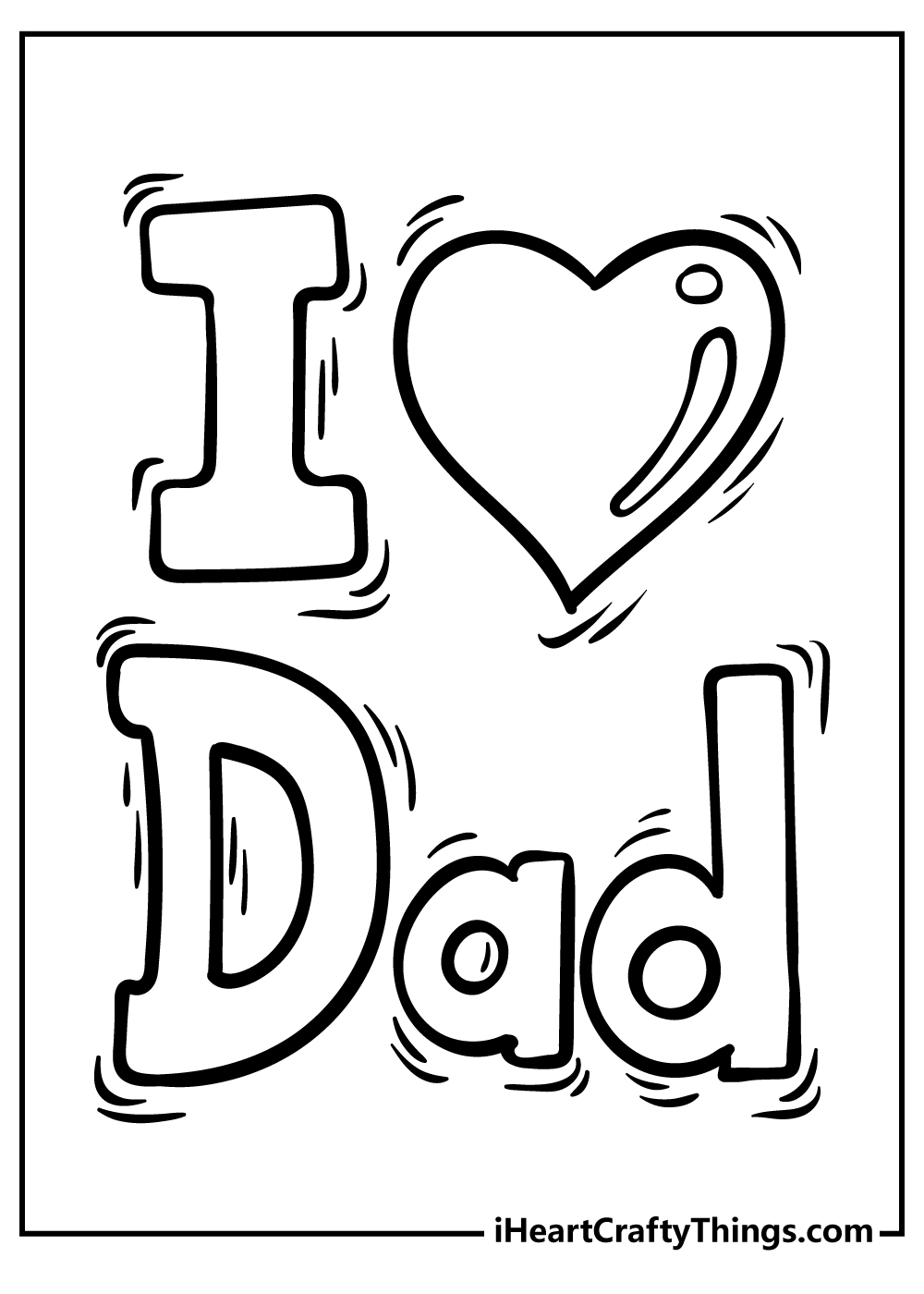 Father’s Day Coloring Book for kids free printable