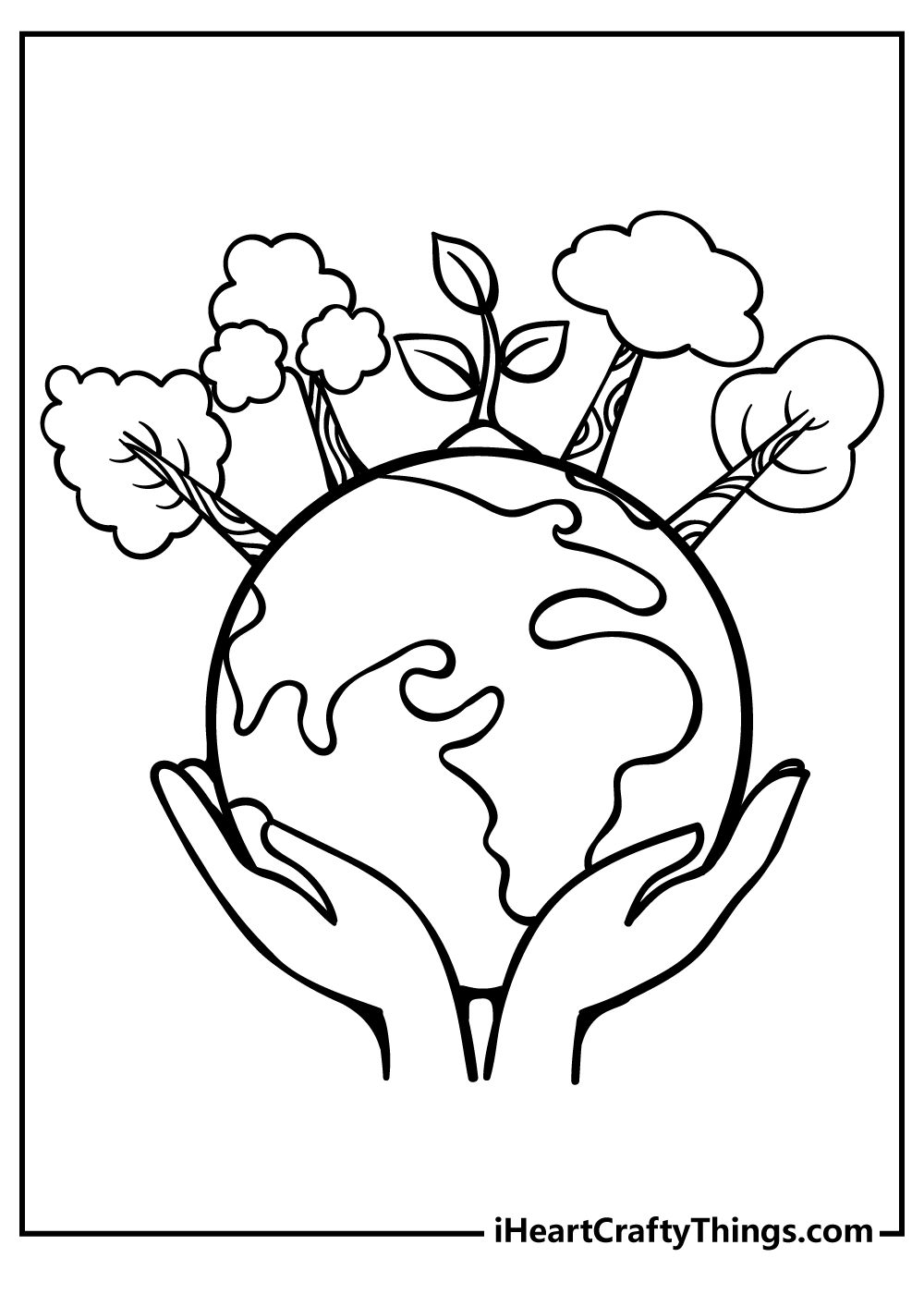 Earth Coloring Sheet for children free download