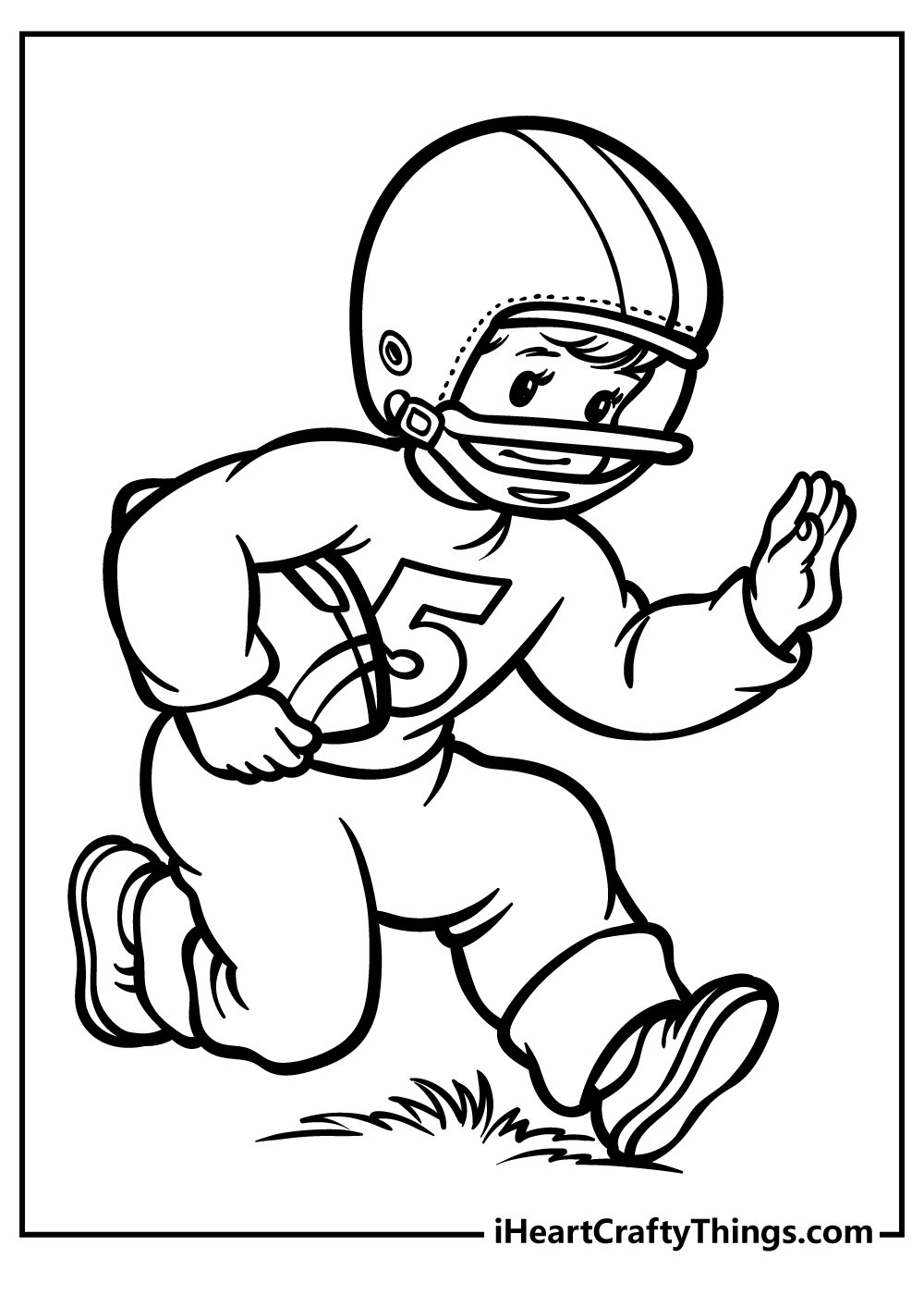 Football Coloring Sheet for children free download