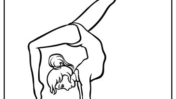 Gymnastics Coloring Pages free printable