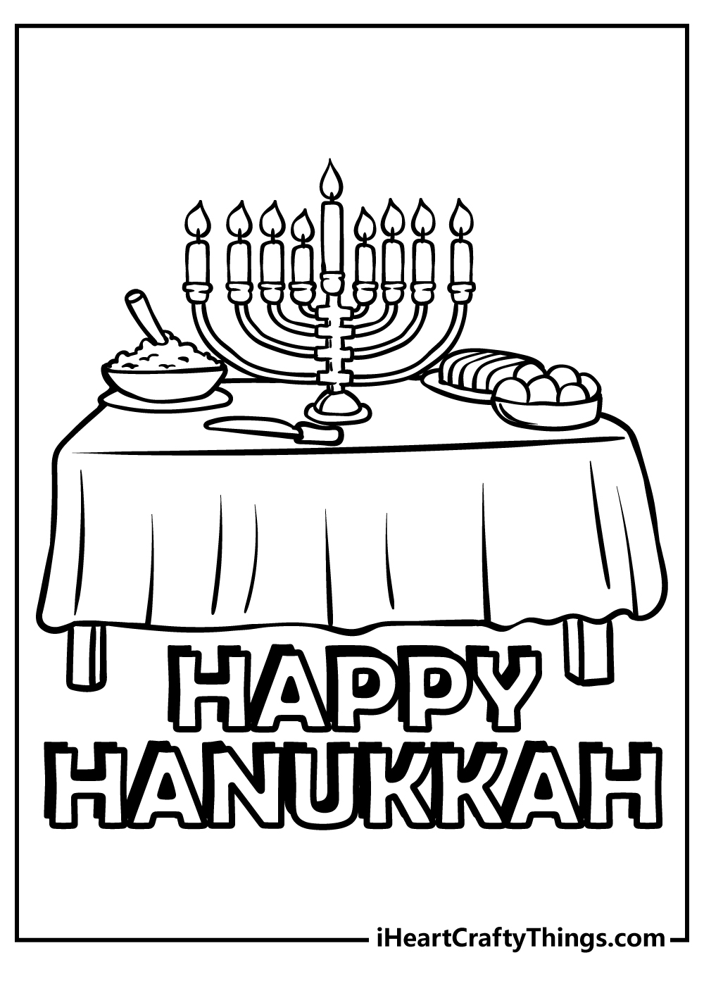 Hanukkah Coloring Pages for preschoolers free printable