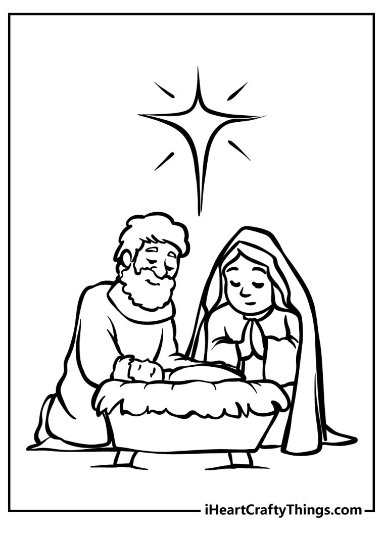 Nativity Coloring Pages (100% Free Printables)