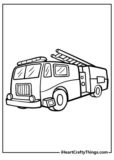 Fire Truck Coloring Pages free printable