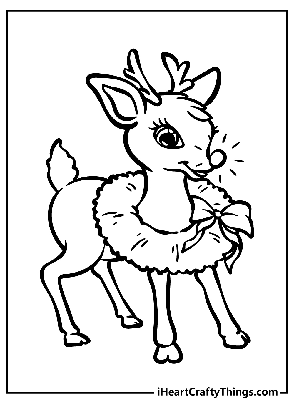 Rudolph Coloring Sheet for children free download