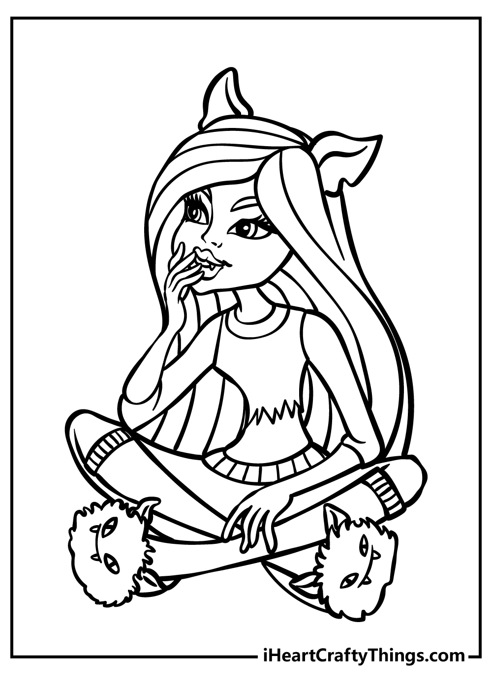 monster high characters and pets coloring pages