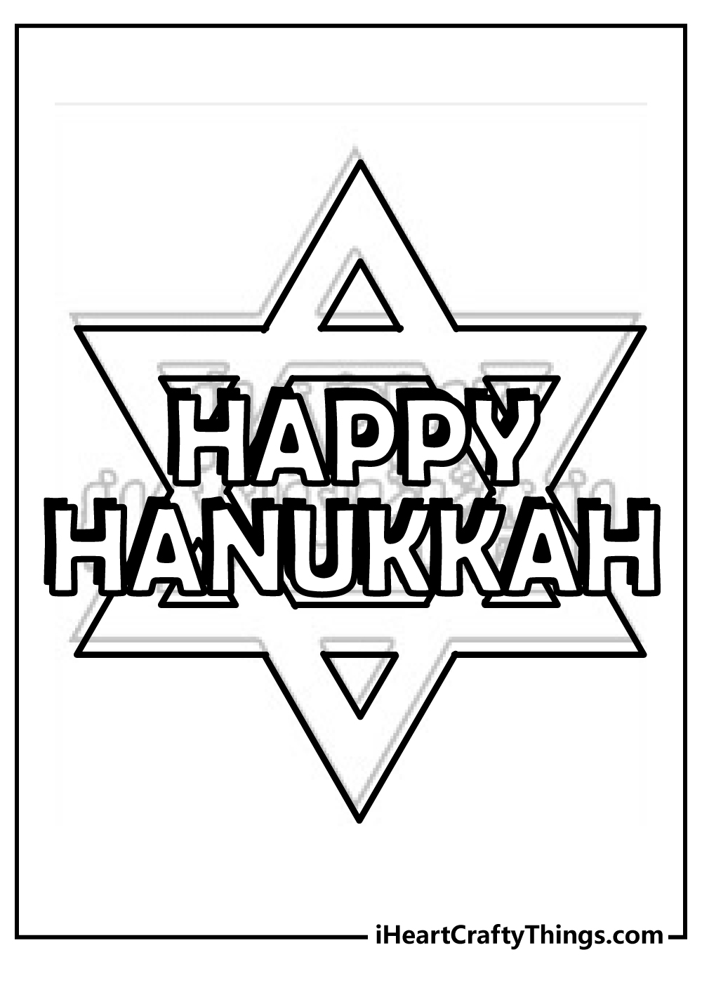 Hanukkah Coloring Book free printable