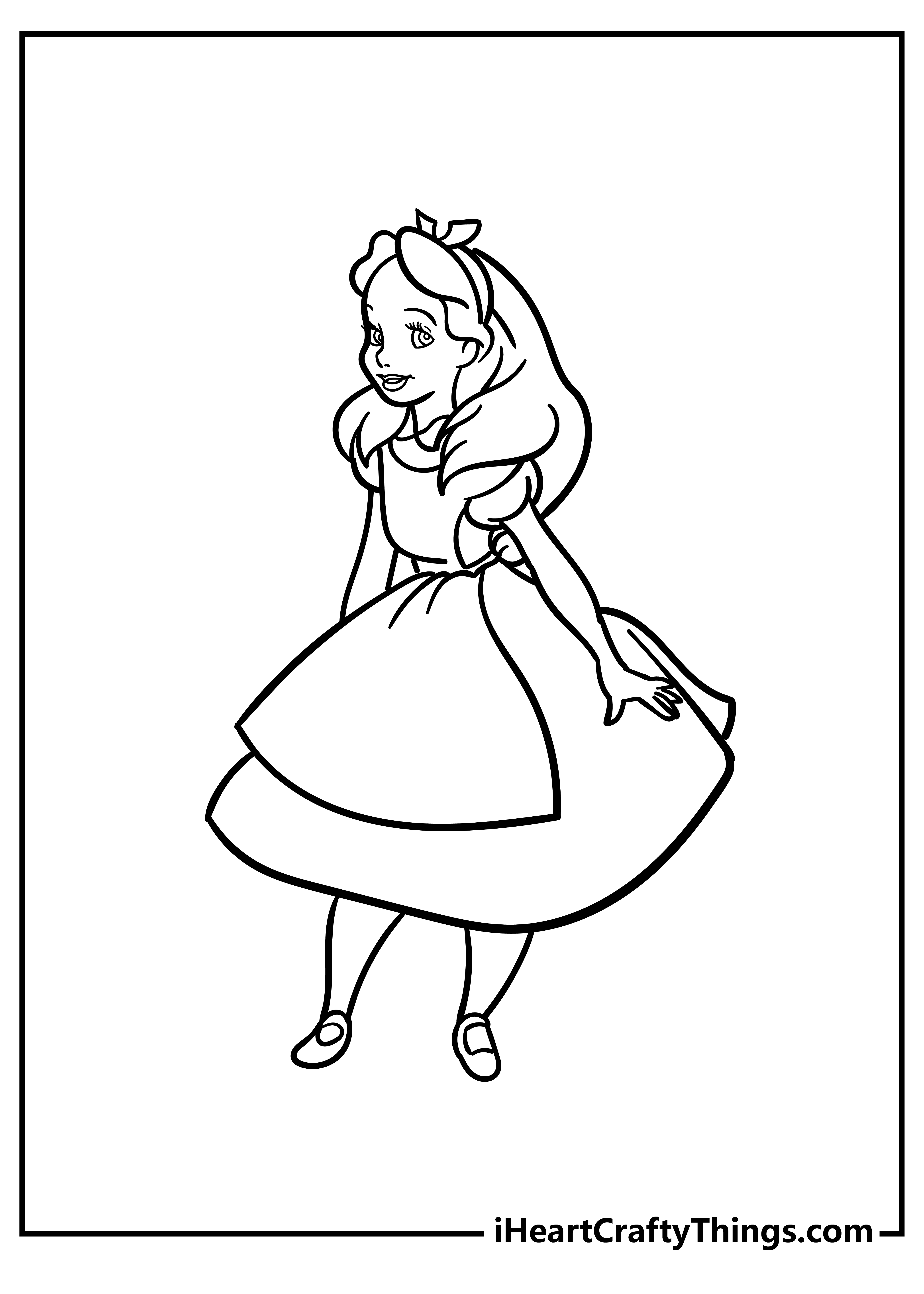 Craft Supplies & Tools Alice In Wonderland Coloring Page Off With Your