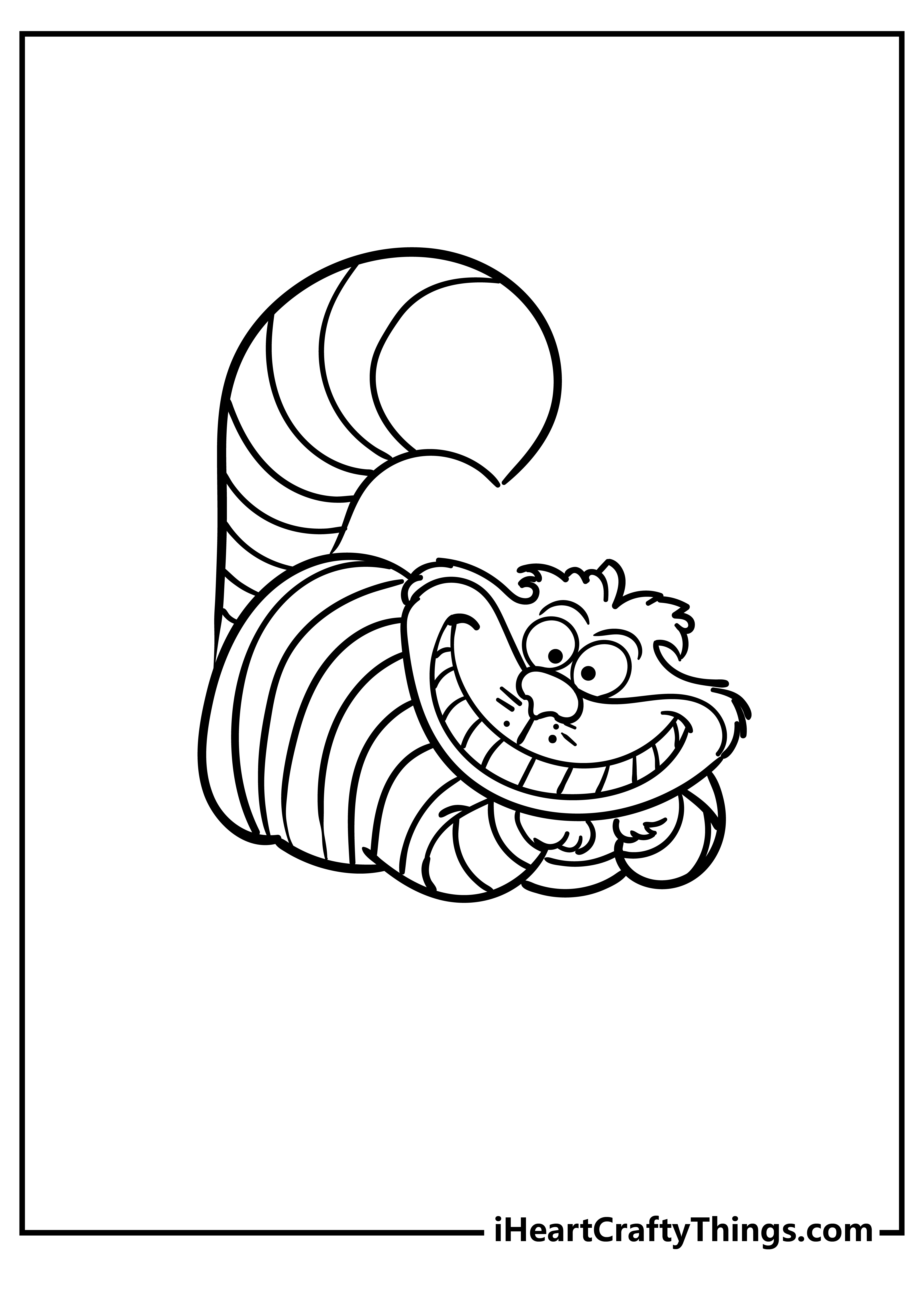 The Cheshire Cat from Alice in Wonderland coloring pages