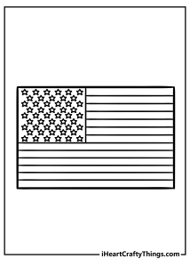 American Flag Coloring Pages (100% Free Printables)