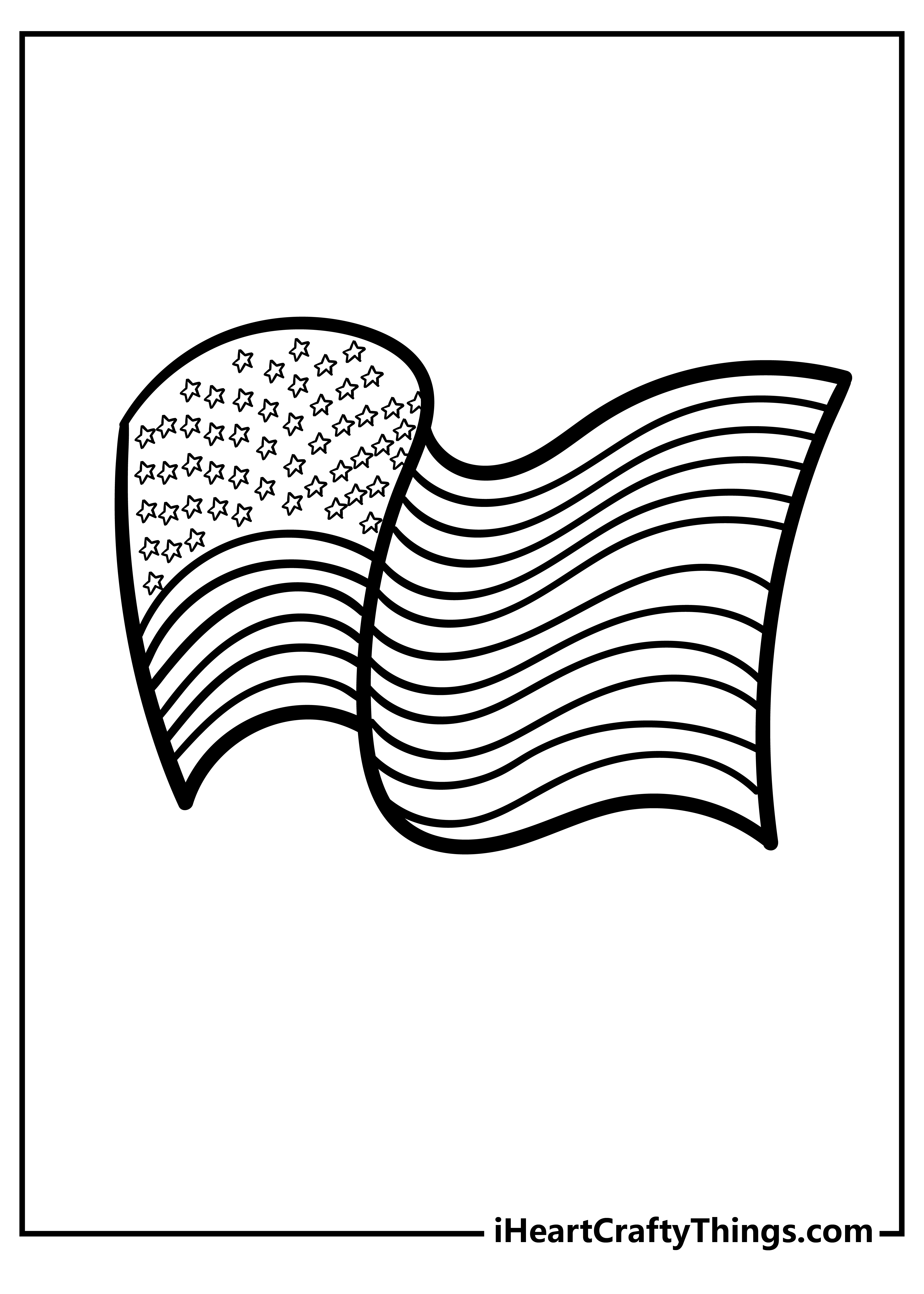 American Flag Coloring Pages free pdf download