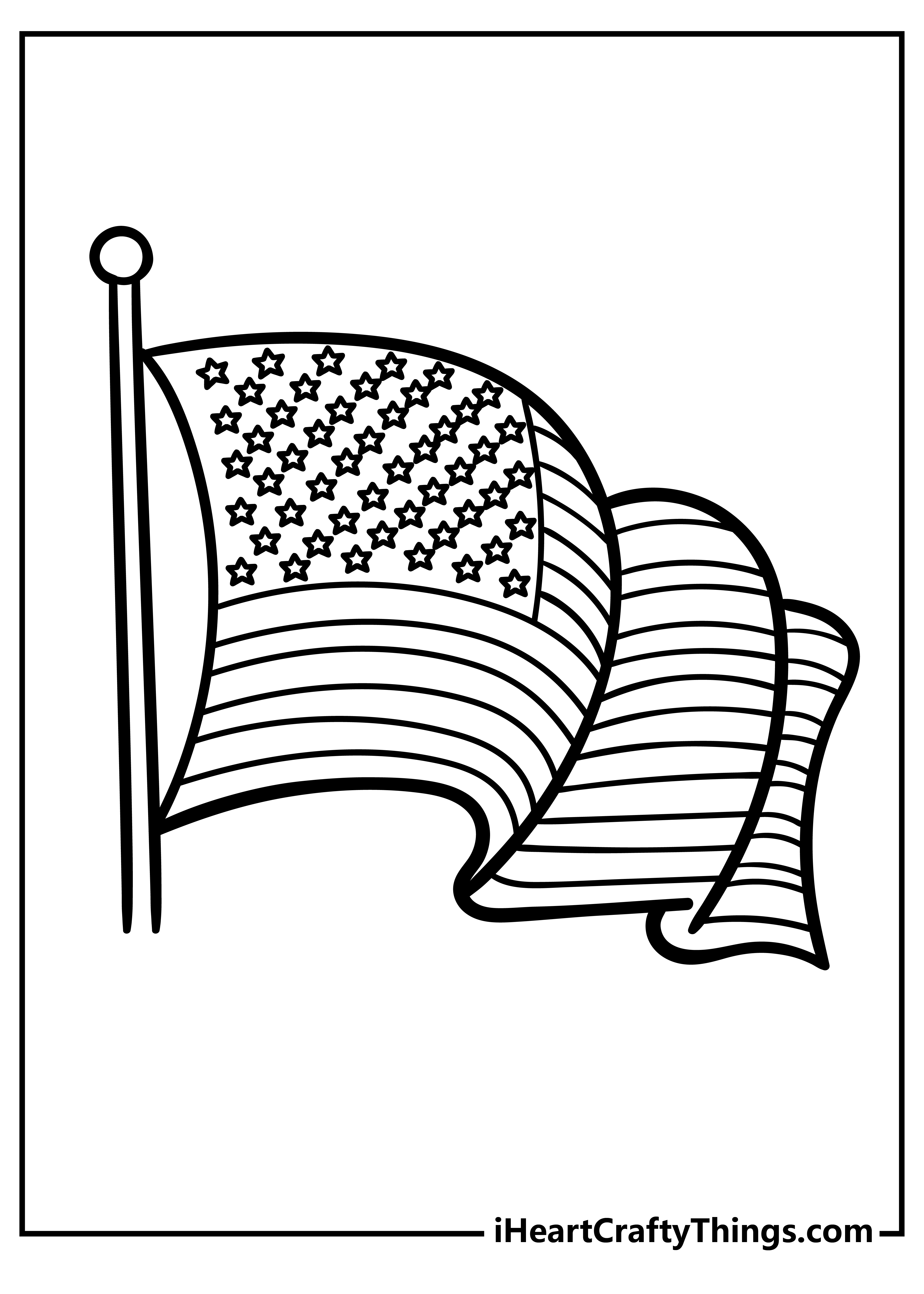 American Flag Coloring Pages free pdf download