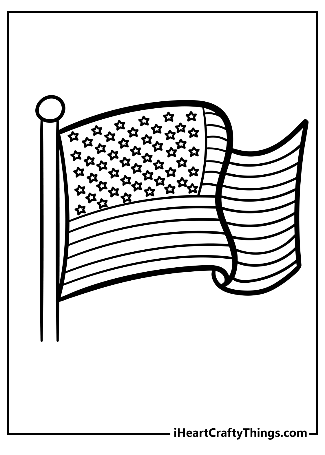 American Flag Coloring Pages (100% Free Printables)