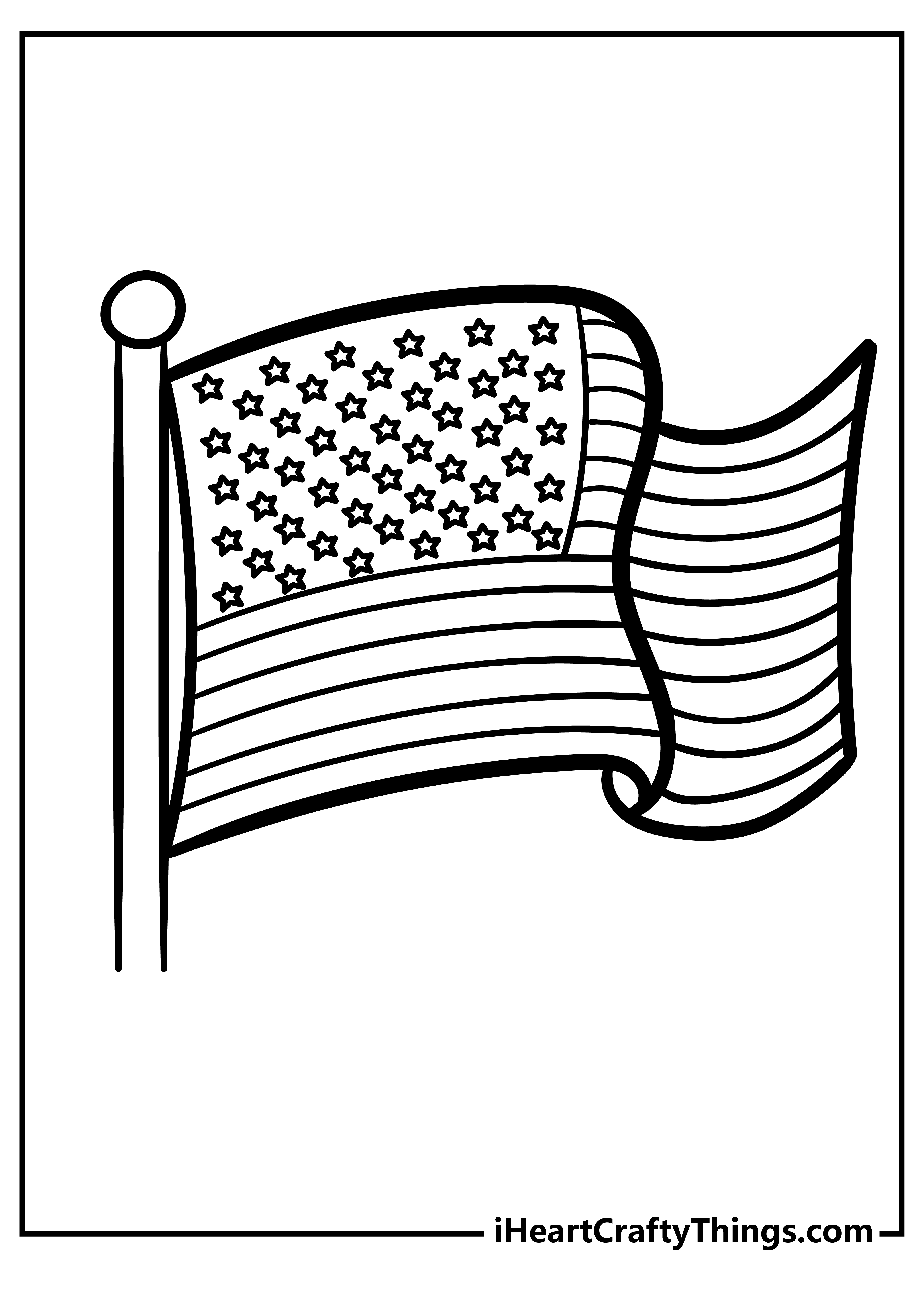 American Flag Coloring Page MIT Printable American Flag Coloring Page MIT Printable