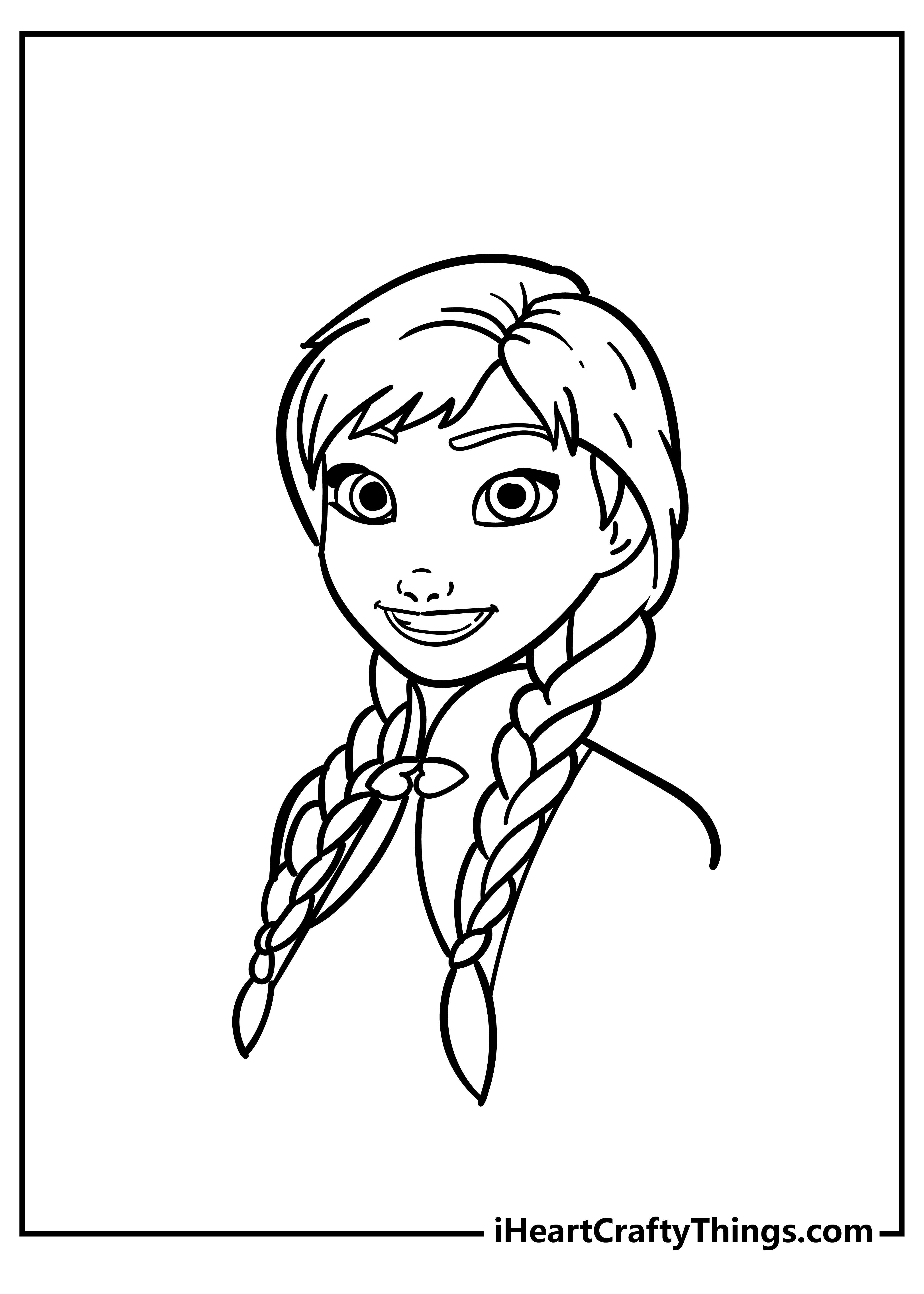 Anna Easy Coloring Pages