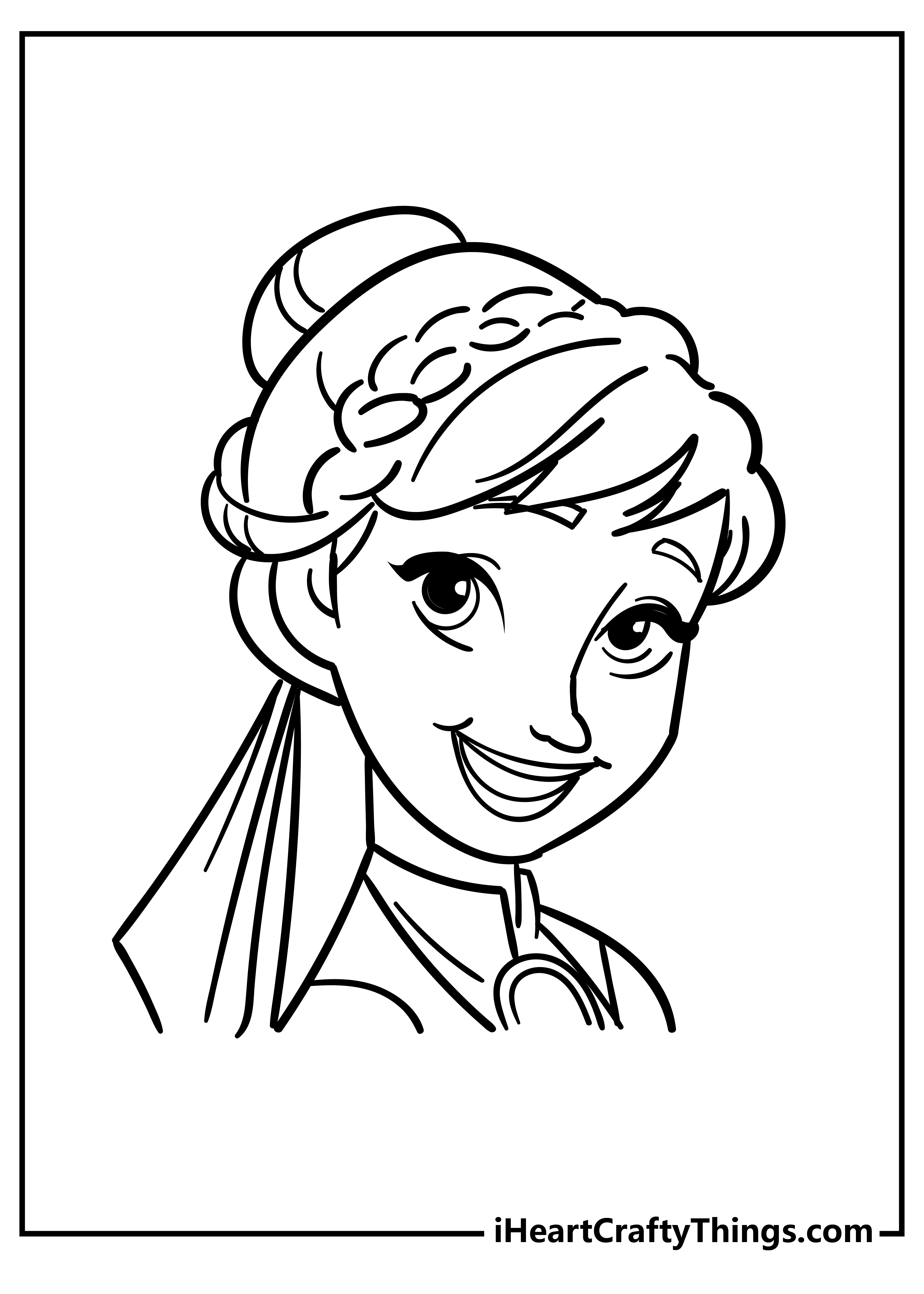 anna baby frozen coloring page