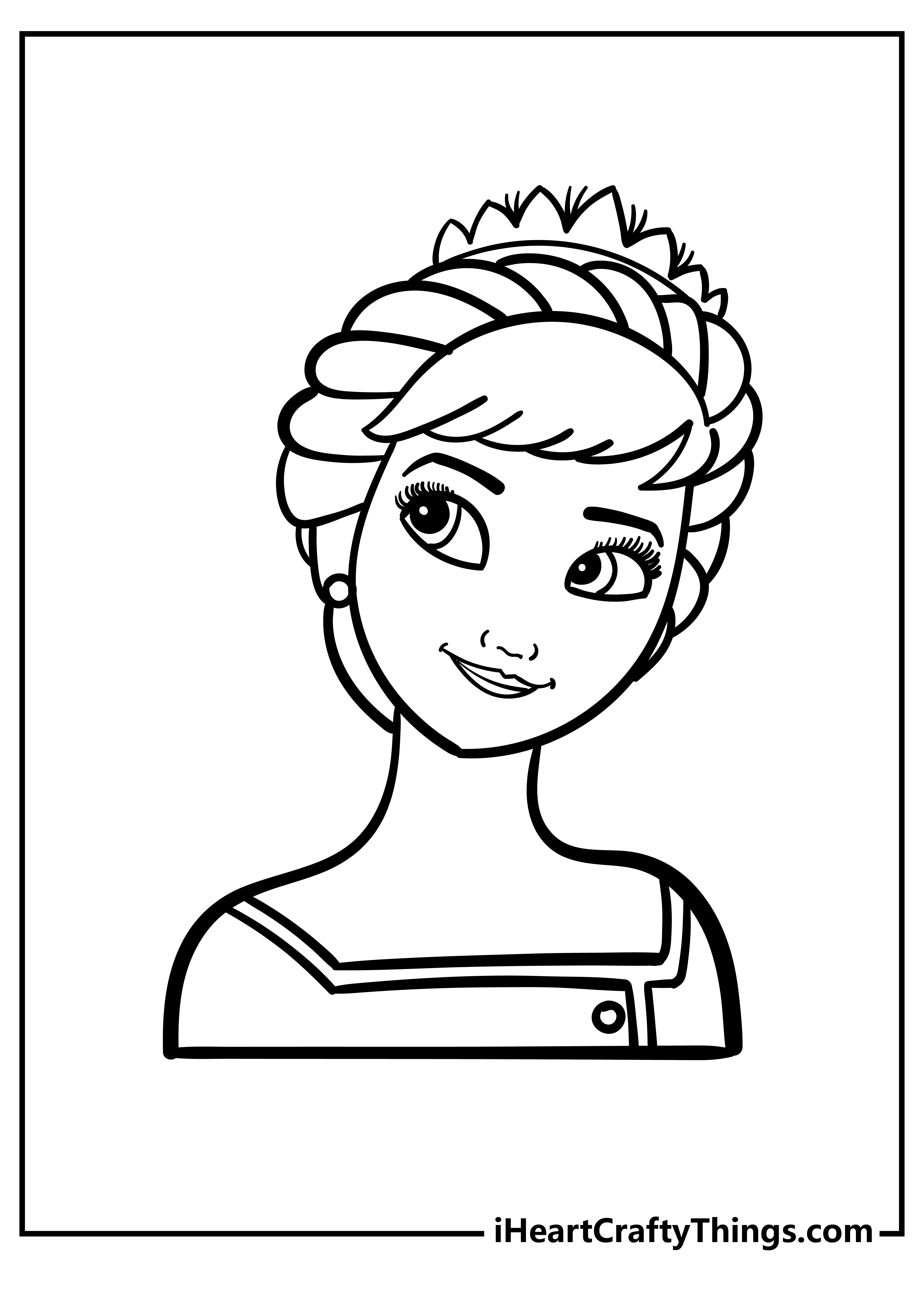 Anna Coloring Book for kids free printable