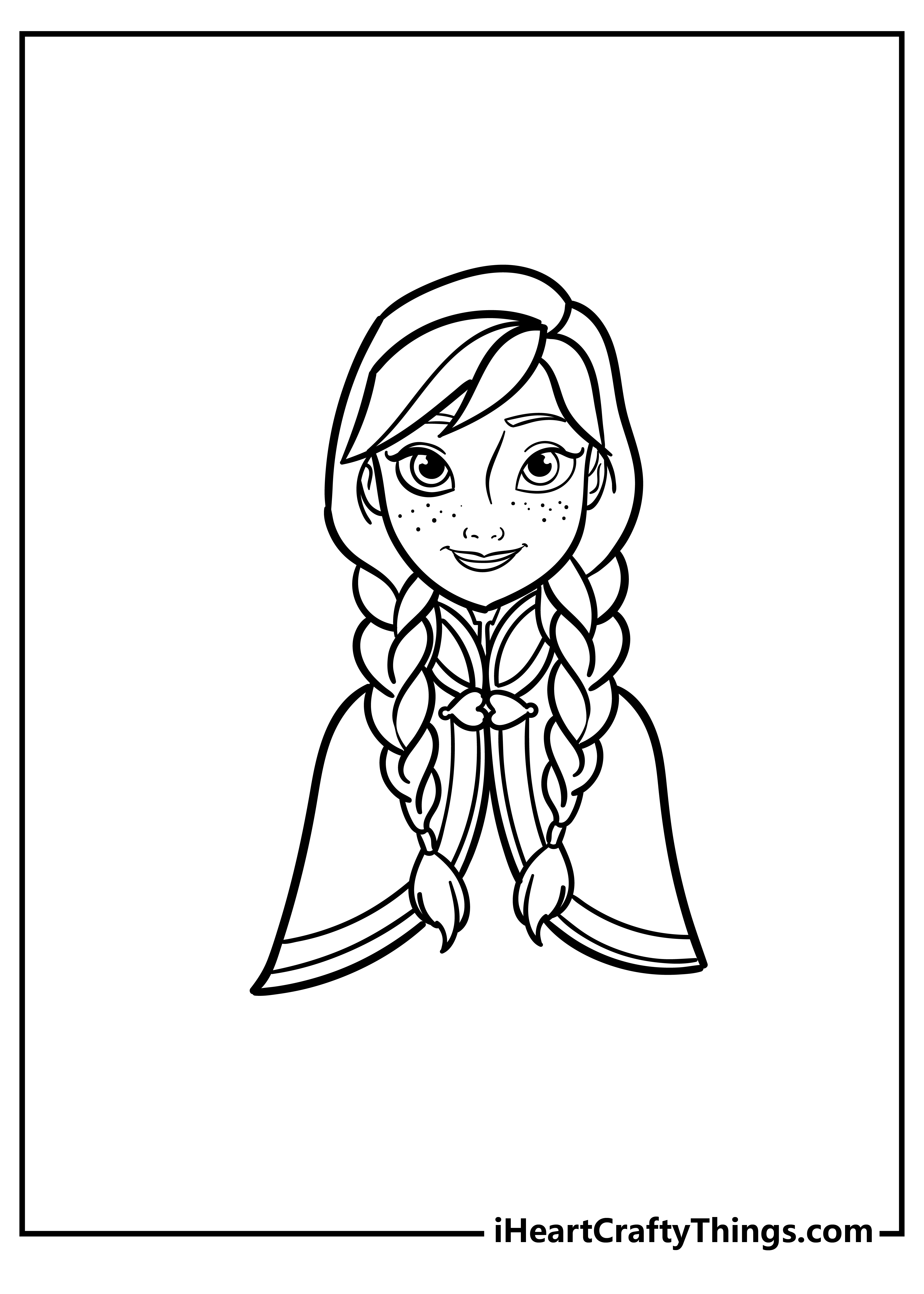 Anna Coloring Pages for preschoolers free printable