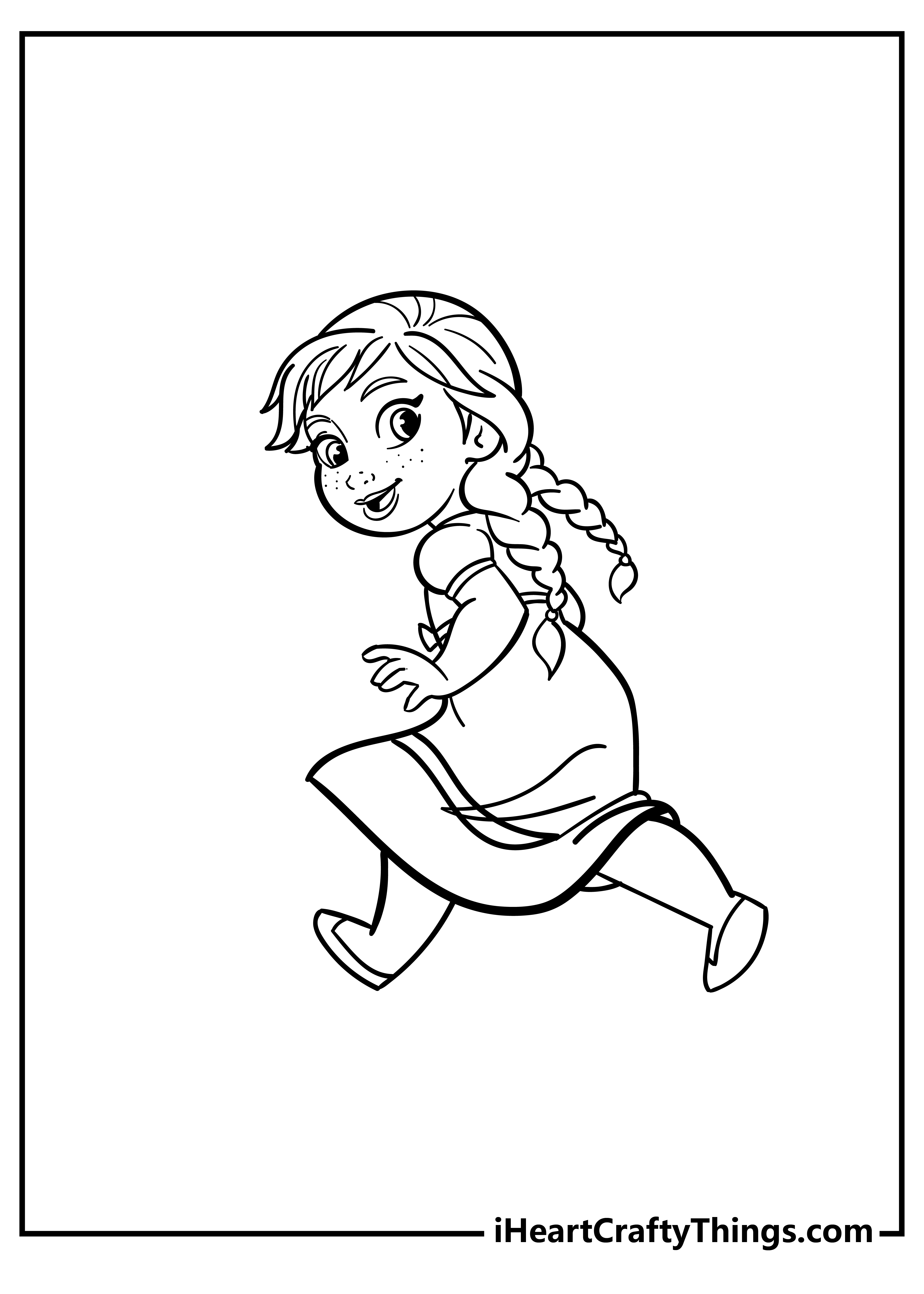 how to draw little anna from frozen