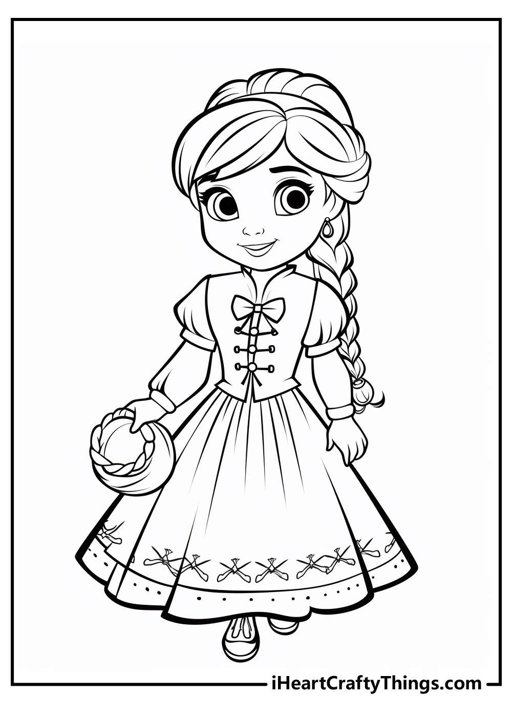 anna frozen coloring printable