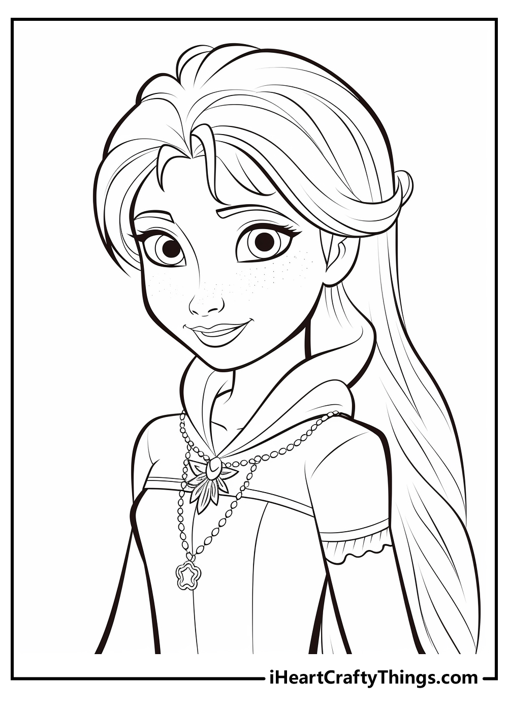 new anna frozen coloring printable