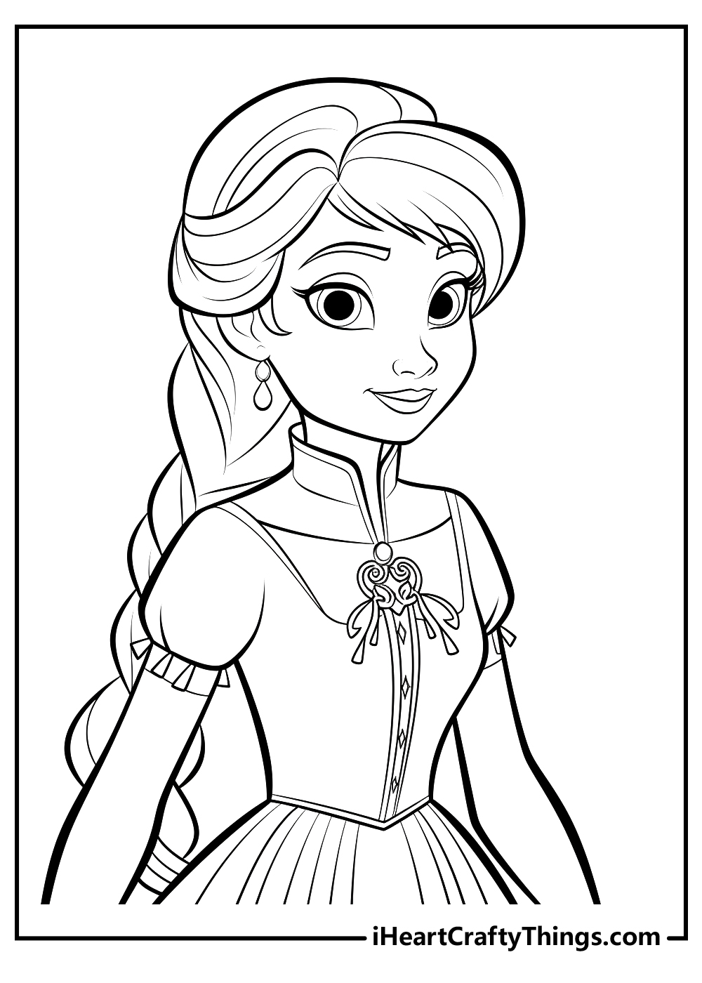 anna frozen coloring sheet free download