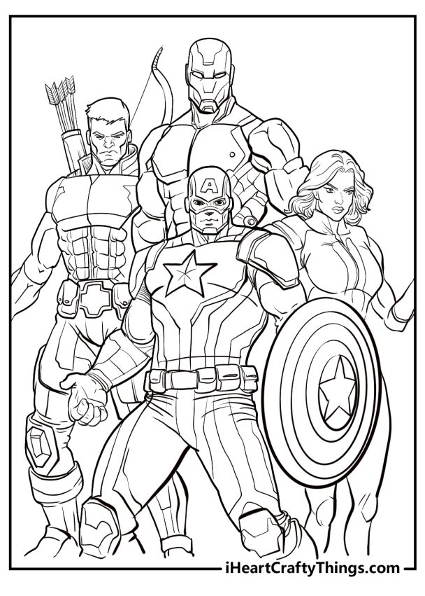 Avengers Coloring Pages (100% Free Printables)