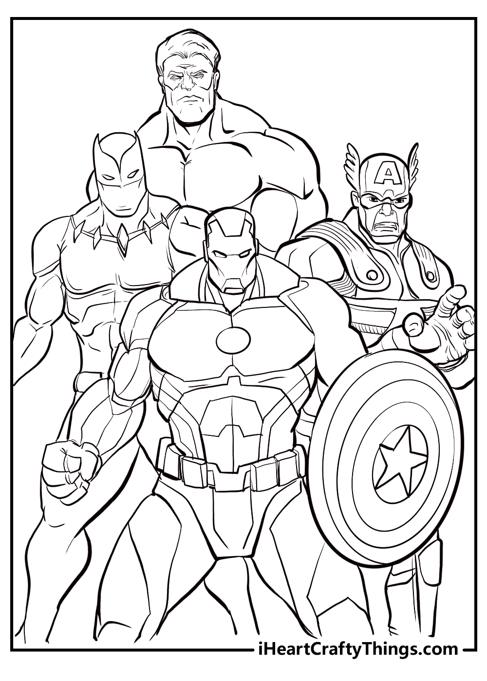 avengers coloring pdf sheet